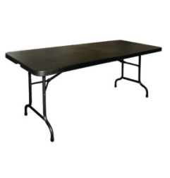 Table pliable au centre Bolero noire 1829mm