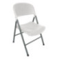 Chaises pliantes Bolero blanches et grises (Lot de 2)