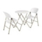 Chaises pliantes Bolero blanches et grises (Lot de 2)