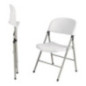 Chaises pliantes Bolero blanches et grises (Lot de 2)