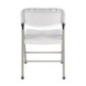 Chaises pliantes Bolero blanches et grises (Lot de 2)