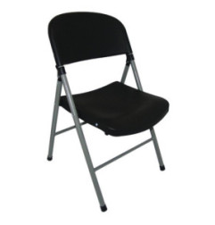 Chaises pliantes Bolero noires et grises (Lot de 2)