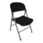 Chaises pliantes Bolero noires et grises (Lot de 2)