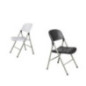 Chaises pliantes Bolero noires et grises (Lot de 2)