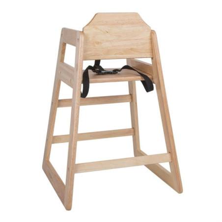 Chaise haute en bois Bolero finition naturelle