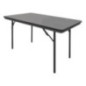 Table rectangulaire pliante grise en ABS Bolero 1220mm