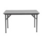 Table rectangulaire pliante grise en ABS Bolero 1220mm