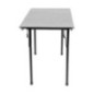 Table rectangulaire pliante grise en ABS Bolero 1220mm