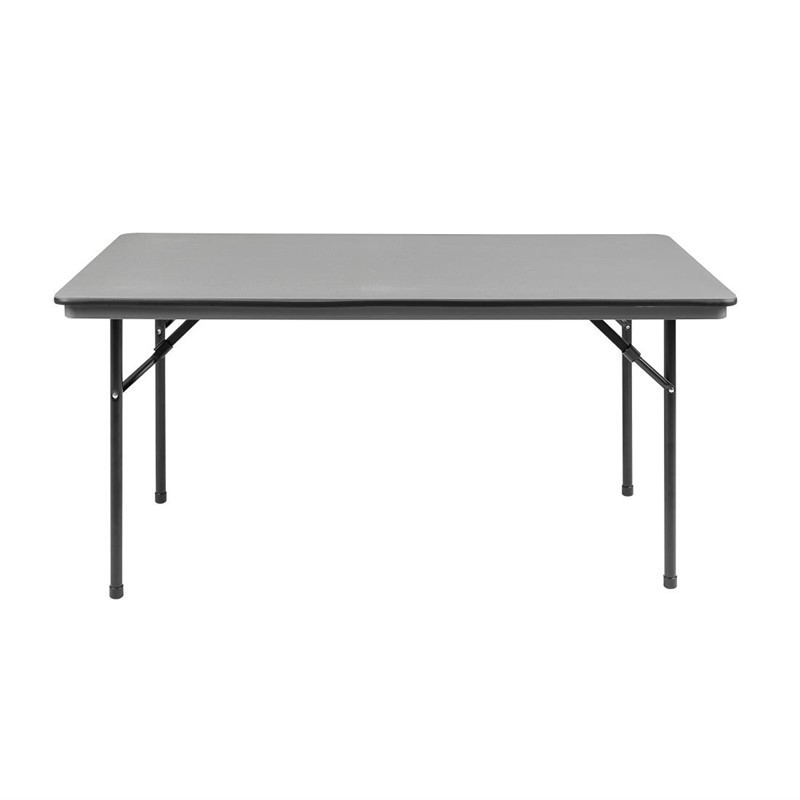 Table rectangulaire pliante grise en ABS Bolero 1520mm