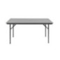 Table rectangulaire pliante grise en ABS Bolero 1520mm