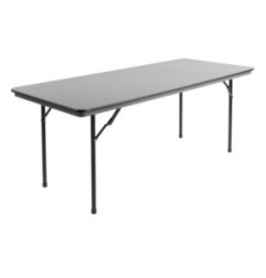 Table rectangulaire pliante grise en ABS Bolero 1830mm