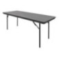 Table rectangulaire pliante grise en ABS Bolero 1830mm