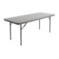 Table rectangulaire pliante grise en ABS Bolero 1830mm