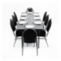 Table rectangulaire pliante grise en ABS Bolero 1830mm