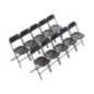 Chaises pliantes Bolero noires (Lot de 10)