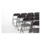 Chaises pliantes Bolero noires (Lot de 10)