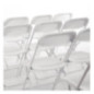 Chaises pliantes Bolero blanches (Lot de 10)