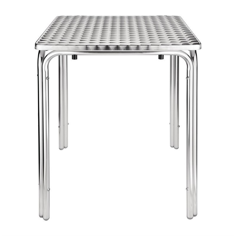 Table carrée inox et aluminium Bolero 600mm