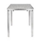 Table carrée inox et aluminium Bolero 600mm