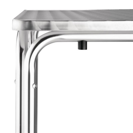 Table carrée inox et aluminium Bolero 600mm