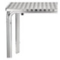 Table carrée inox et aluminium Bolero 600mm