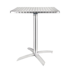 Table carrée à plateau basculant inox Bolero 600mm
