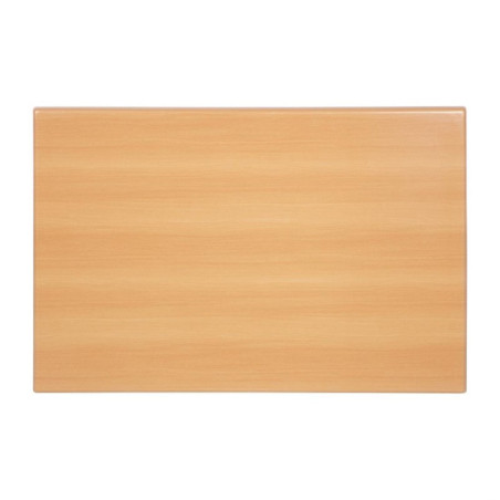 Plateau de table rectangulaire pré percé Bolero coloris hêtre
