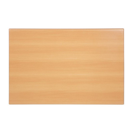 Plateau de table rectangulaire pré percé Bolero coloris hêtre