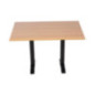 Plateau de table rectangulaire pré percé Bolero coloris hêtre