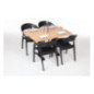 Plateau de table rectangulaire pré percé Bolero coloris hêtre
