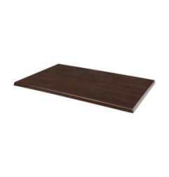 Plateau de table rectangulaire pré percé Bolero coloris marron foncé