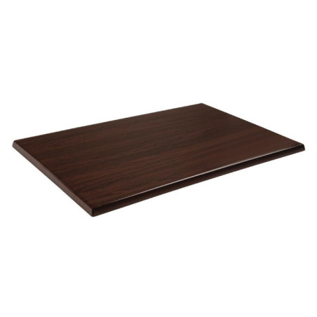 Plateau de table rectangulaire pré percé Bolero coloris marron foncé