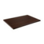 Plateau de table rectangulaire pré percé Bolero coloris marron foncé