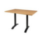 Plateau de table rectangulaire pré-percé coloris frêne naturel Bolero 700 x 1100mm