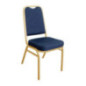 Chaises de banquet à dossier carré Bolero bleues (Lot de 4) Chaises de banquet à dossier carré Bolero bleues (Lot de 4)