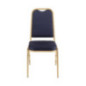 Chaises de banquet à dossier carré Bolero bleues (Lot de 4) Chaises de banquet à dossier carré Bolero bleues (Lot de 4)