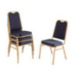Chaises de banquet à dossier carré Bolero bleues (Lot de 4) Chaises de banquet à dossier carré Bolero bleues (Lot de 4)