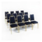 Chaises de banquet à dossier carré Bolero bleues (Lot de 4) Chaises de banquet à dossier carré Bolero bleues (Lot de 4)