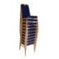 Chaises de banquet à dossier carré Bolero bleues (Lot de 4) Chaises de banquet à dossier carré Bolero bleues (Lot de 4)