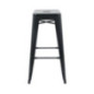 Tabourets hauts en acier galvanisé Bolero Bistro noirs (lot de 4)