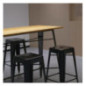 Tabourets hauts en acier galvanisé Bolero Bistro noirs (lot de 4)