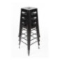Tabourets hauts en acier galvanisé Bolero Bistro noirs (lot de 4)