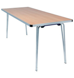 Table pliante effet hêtre Contour Gopak 1830mm