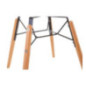 Chaise moulée PP avec structure métallique Arlo Bolero blanche (lot de 2)