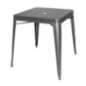 Table carrée en acier gris métallisé Bolero Bistro 668mm
