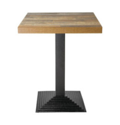 Plateau de table carré Bolero effet bois vieilli - 60 cm