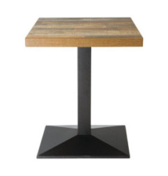 Plateau de table carré Bolero effet bois vieilli - 70 cm