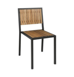 Chaises en acier et acacia Bolero (lot de 4)