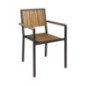 Fauteuils en acier et acacia Bolero (lot de 4)
