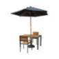 Fauteuils en acier et acacia Bolero (lot de 4)